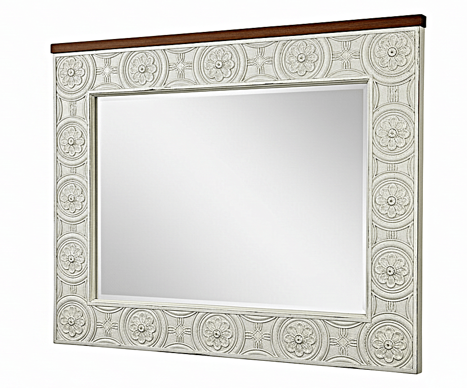 Hand - Carved Whitewash Panel Platform Bed & 5 - Piece Luxury Bedroom Set – handcrafted solid wood furniture