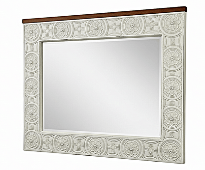 Hand - Carved Whitewash Panel Platform Bed & 5 - Piece Luxury Bedroom Set – handcrafted solid wood furniture