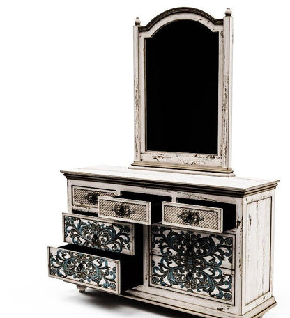 Huma Hand Carved Solid Wooden Bed / Bedroom Set by Hibashi Furniture – handcrafted solid wood furniture made in India