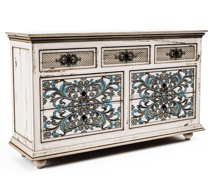 Huma Hand Carved Solid Wooden Bed / Bedroom Set by Hibashi Furniture – handcrafted solid wood furniture made in India