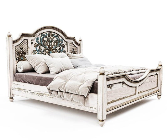 Huma Hand Carved Solid Wooden Bed / Bedroom Set by Hibashi Furniture – handcrafted solid wood furniture made in India