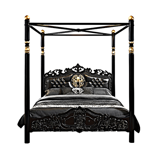 Huni Solid Mango Wood Hand Carved Bed by Hibashi Furniture – handcrafted solid wood furniture made in India