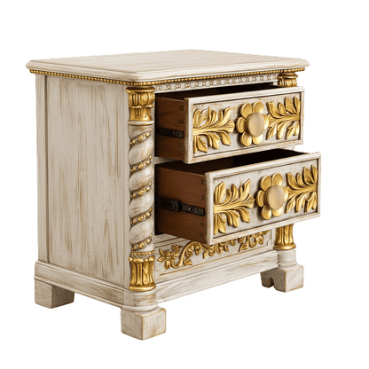 Imperial Crown™ Hand - Carved Solid Wood Platform Bed & Bedroom Collection – handcrafted solid wood furniture