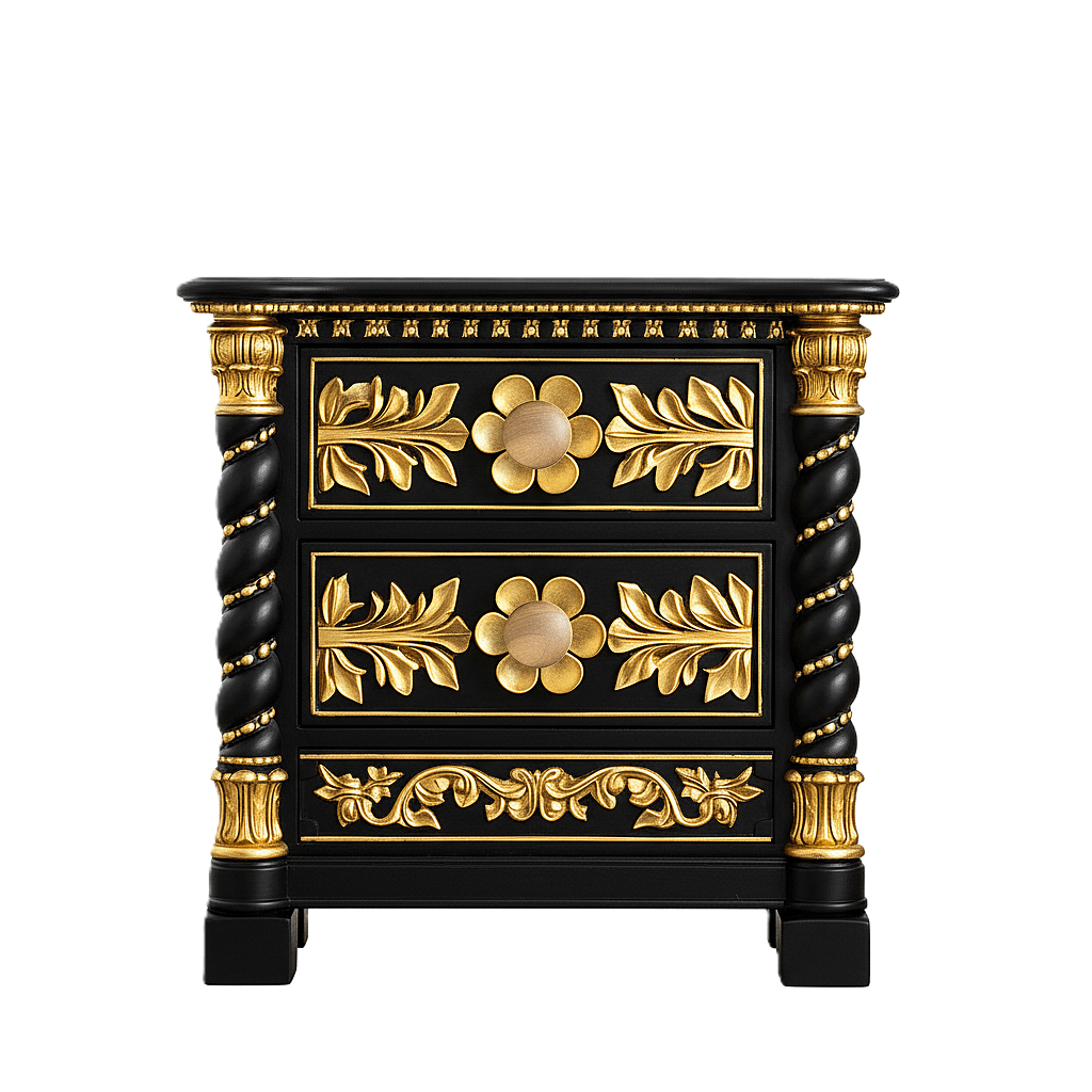 Imperial Crown™ Hand - Carved Solid Wood Platform Bed & Bedroom Collection – handcrafted solid wood furniture