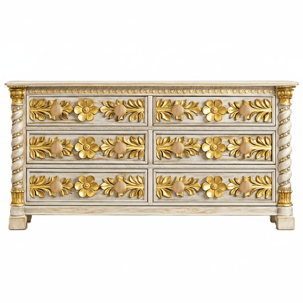 Imperial Crown™ Hand - Carved Solid Wood Platform Bed & Bedroom Collection – handcrafted solid wood furniture