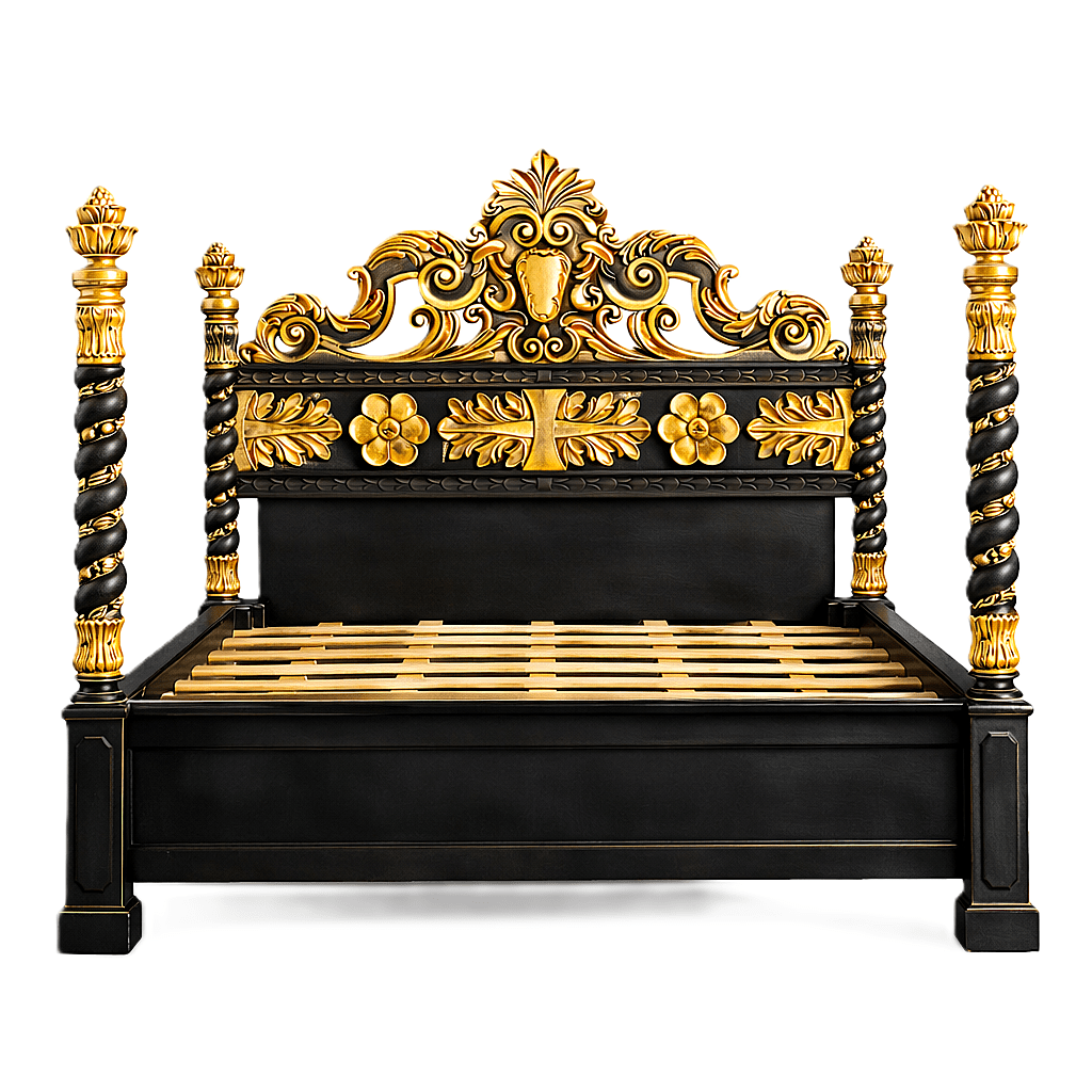 Imperial Crown™ Hand - Carved Solid Wood Platform Bed & Bedroom Collection – handcrafted solid wood furniture