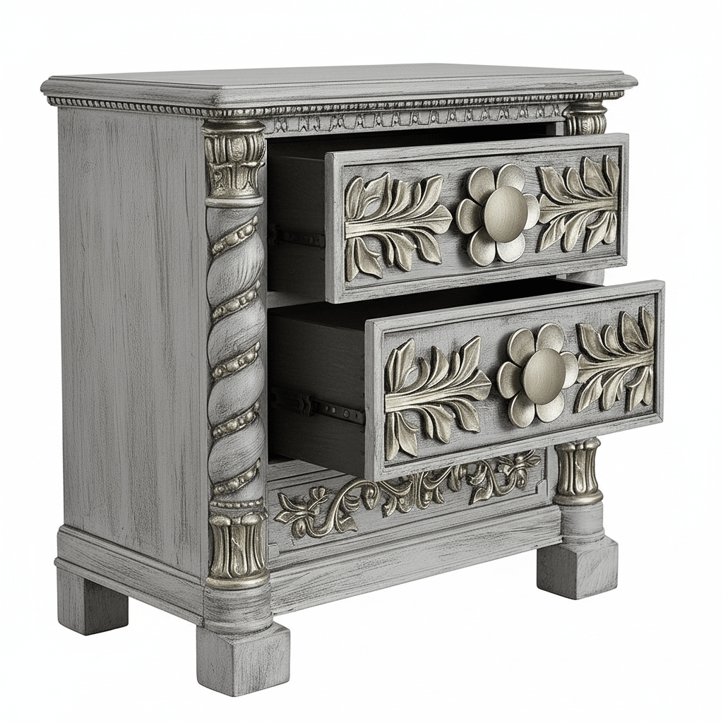 Imperial Crown™ Hand - Carved Solid Wood Platform Bed & Bedroom Collection – handcrafted solid wood furniture