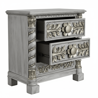 Imperial Crown™ Hand - Carved Solid Wood Platform Bed & Bedroom Collection – handcrafted solid wood furniture