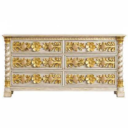 Imperial Crown™ Hand - Carved Solid Wood Platform Bed & Bedroom Collection – handcrafted solid wood furniture