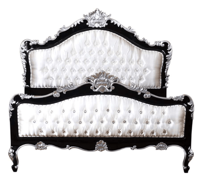 Jabs Hand carved Solid Wooden Upholstered Tufted Bed – handcrafted solid wood furniture