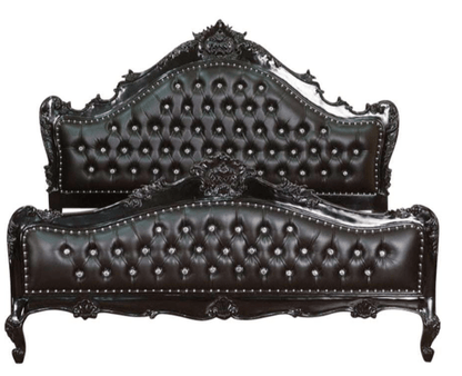 Jabs Hand carved Solid Wooden Upholstered Tufted Bed – handcrafted solid wood furniture