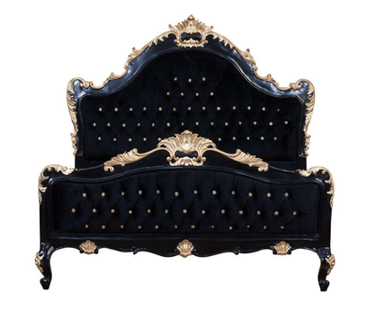 Jabs Hand carved Solid Wooden Upholstered Tufted Bed – handcrafted solid wood furniture