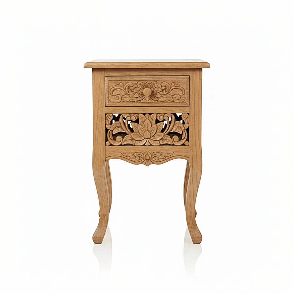 Lotus™ Hand - Carved Solid Wood Indoor / Outdoor Bench, Daybed & Furniture Collection – handcrafted solid wood furniture