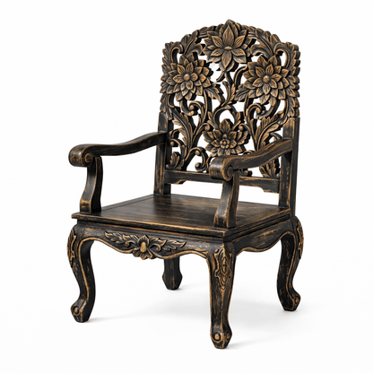 Lotus™ Hand - Carved Solid Wood Indoor / Outdoor Bench, Daybed & Furniture Collection – handcrafted solid wood furniture