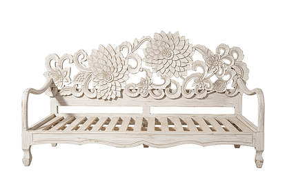 Lotus™ Hand - Carved Solid Wood Indoor / Outdoor Bench, Daybed & Furniture Collection – handcrafted solid wood furniture