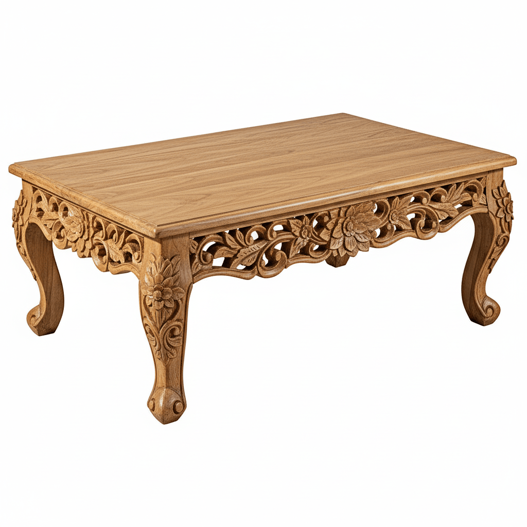Lotus™ Hand - Carved Solid Wood Indoor / Outdoor Bench, Daybed & Furniture Collection – handcrafted solid wood furniture
