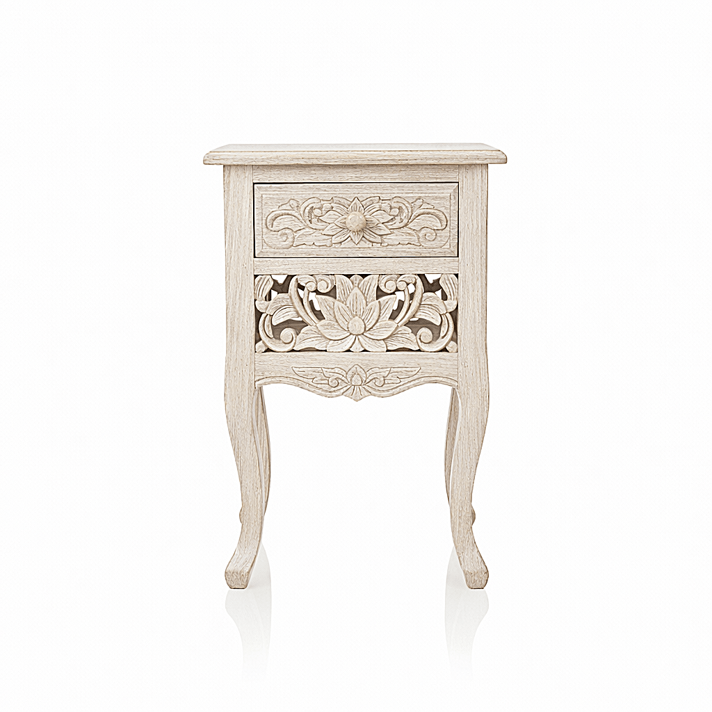 Lotus™ Hand - Carved Solid Wood Indoor / Outdoor Bench, Daybed & Furniture Collection – handcrafted solid wood furniture