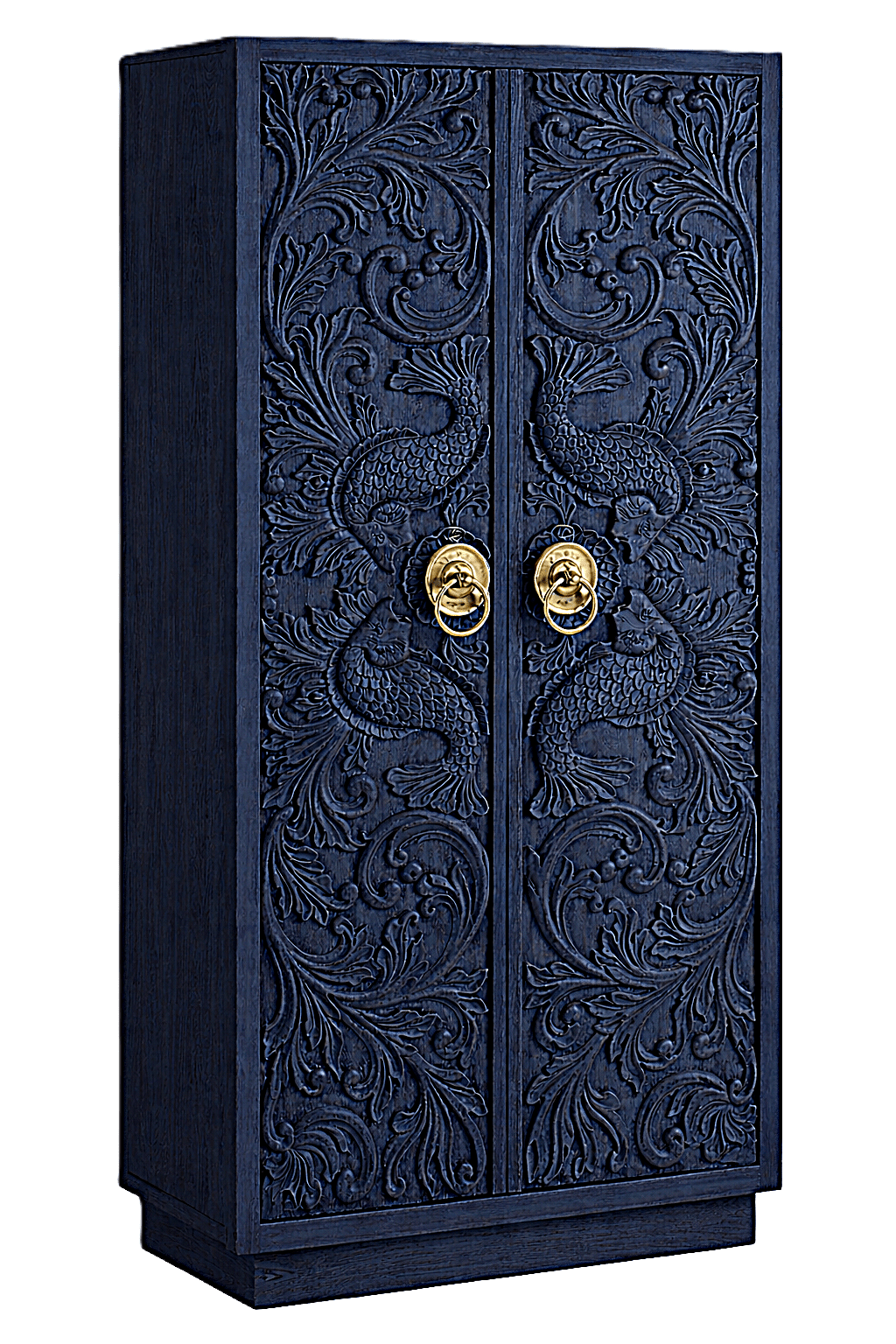 Manama Fish Nairi Hand - Carved Solid Wood Storage Cabinet – handcrafted solid wood furniture