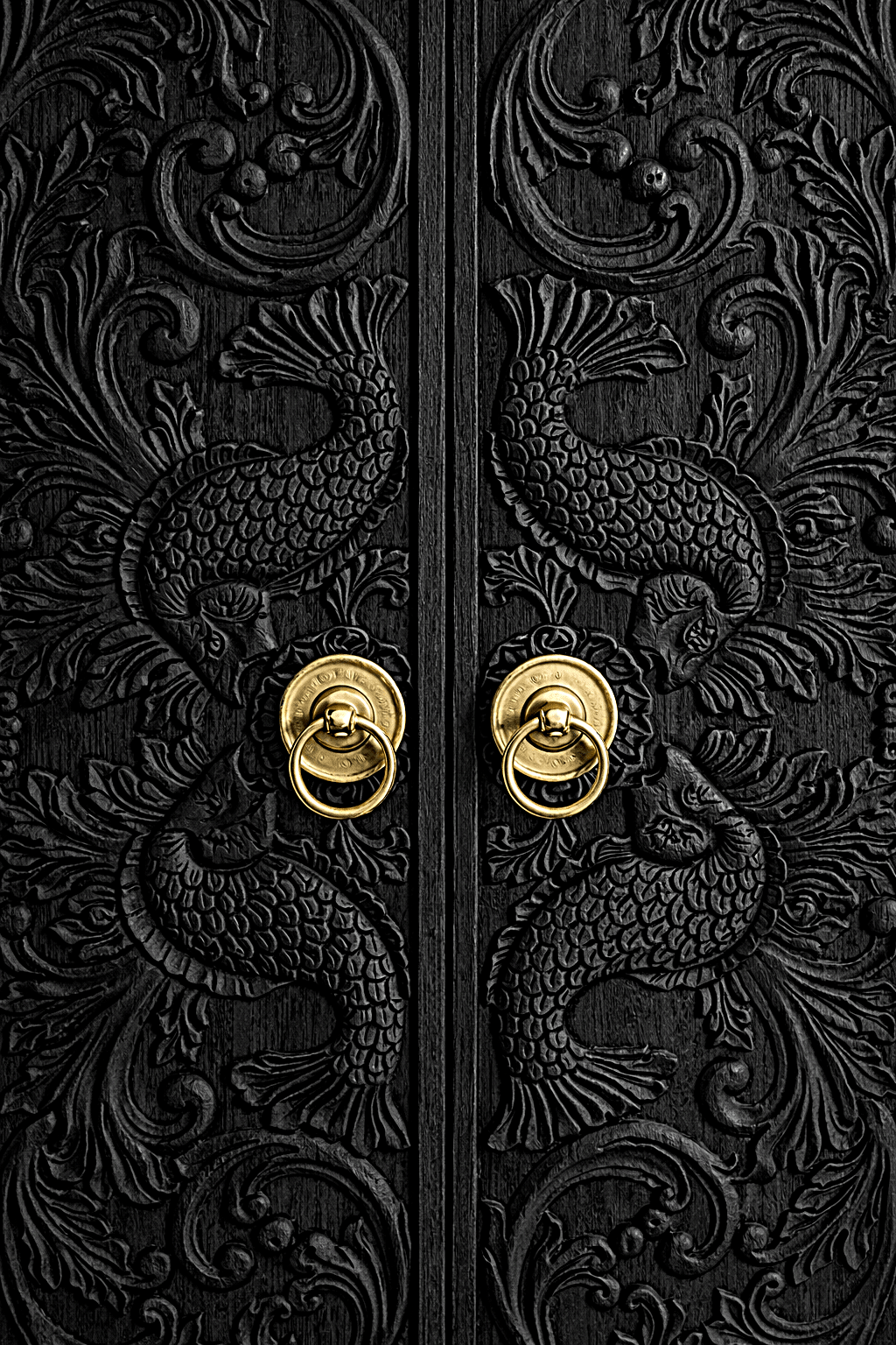 Manama Fish Nairi Hand - Carved Solid Wood Storage Cabinet – handcrafted solid wood furniture