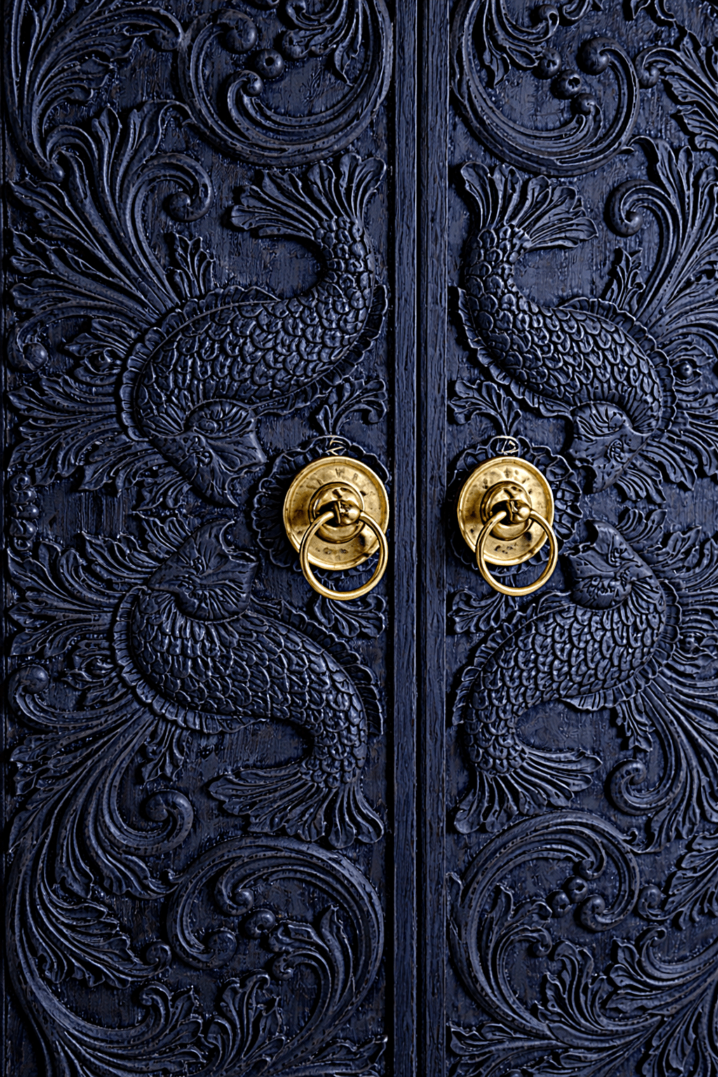 Manama Fish Nairi Hand - Carved Solid Wood Storage Cabinet – handcrafted solid wood furniture