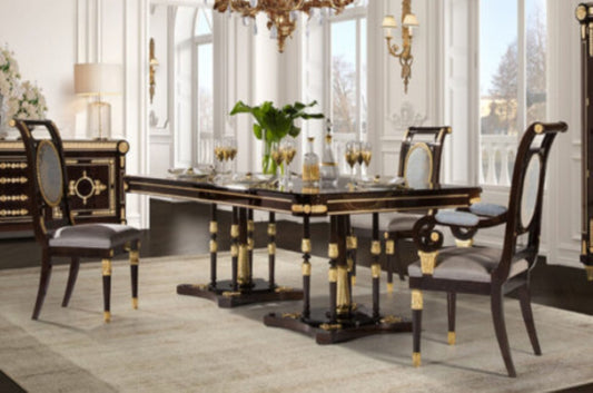 Mars Hand Carved Designer Luxury 8 Seater Dining Table Set – handcrafted solid wood furniture