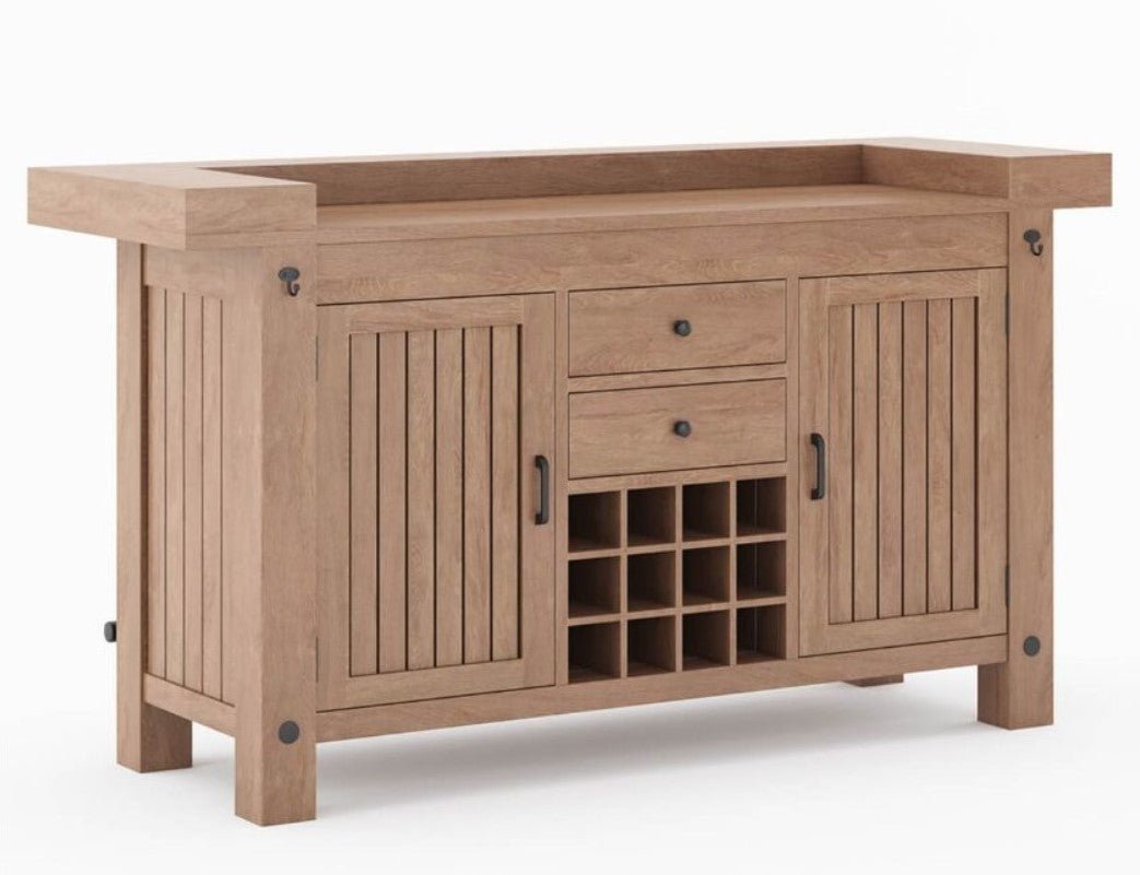 Miller Solid Wood Bar Cabinet - Indoor / Outdoor – handcrafted solid wood furniture