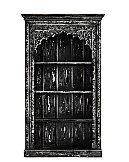 Mughal Style Indian Bookshelf – handcrafted solid wood furniture