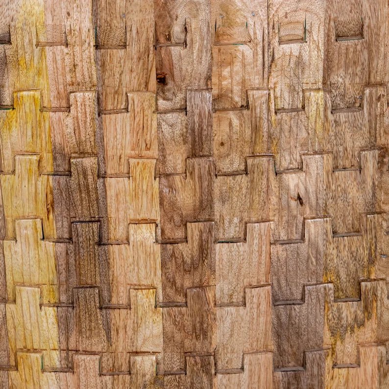 Nature's Grace Round Coffee Table With Storage – handcrafted solid wood furniture