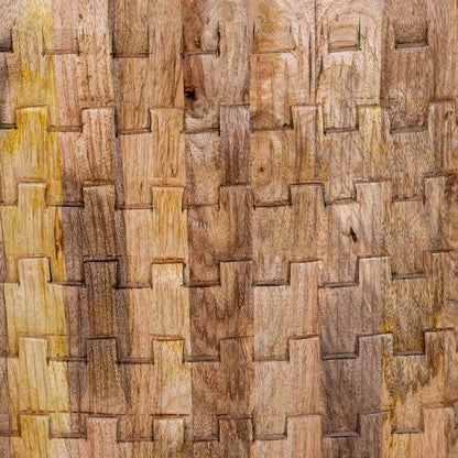 Nature's Grace Round Coffee Table With Storage – handcrafted solid wood furniture