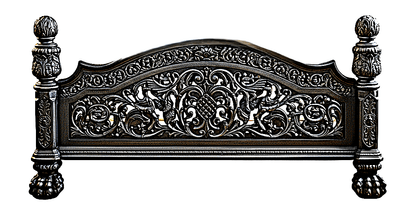 Nawab Solid Wooden Hand carved Mughal Platform Bed - HF Commercial Furniture