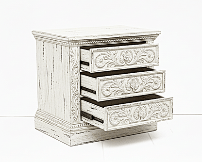 Nawab Solid Wooden Hand carved Mughal Platform Bed by Hibashi Furniture – handcrafted solid wood furniture made in India