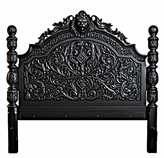 Nawab Solid Wooden Hand carved Mughal Platform Bed by Hibashi Furniture – handcrafted solid wood furniture made in India