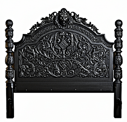 Nawab Solid Wooden Hand carved Mughal Platform Bed by Hibashi Furniture – handcrafted solid wood furniture made in India