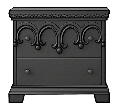 Obsidian Sanctuary Hand-Carved Solid Wooden Platform Bed by Hibashi Furniture—handcrafted solid wood furniture