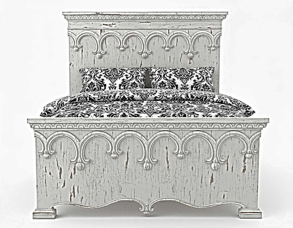 Obsidian Sanctuary Hand-Carved Solid Wooden Platform Bed by Hibashi Furniture—handcrafted solid wood furniture