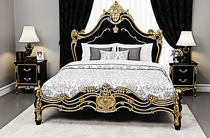 Prince Hand Carved Solid Wooden Platform Bed – handcrafted solid wood furniture