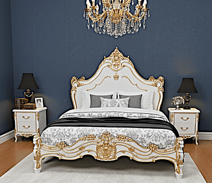 Prince Hand Carved Solid Wooden Platform Bed by Hibashi Furniture – handcrafted solid wood furniture made in India