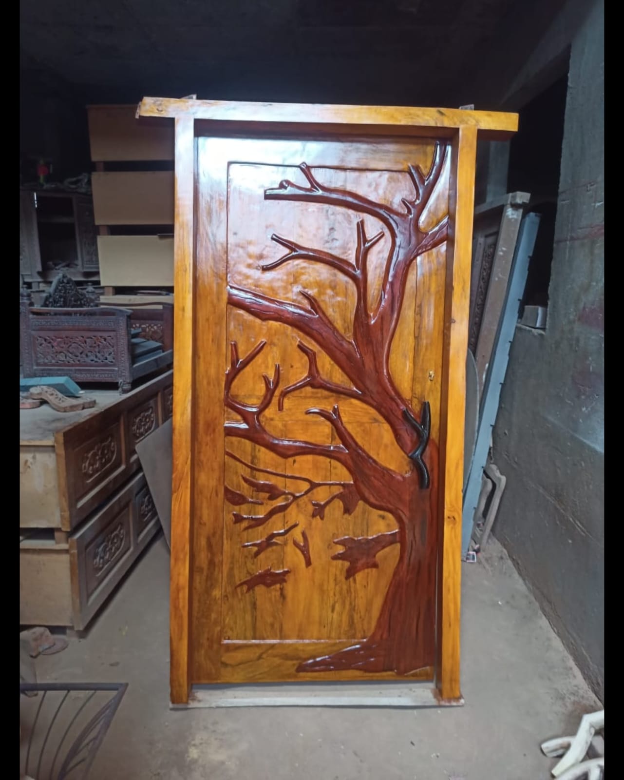 PUNO Hand Carved Custom Double Doors – handcrafted solid wood furniture