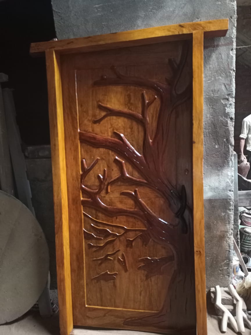 PUNO Hand Carved Custom Double Doors – handcrafted solid wood furniture