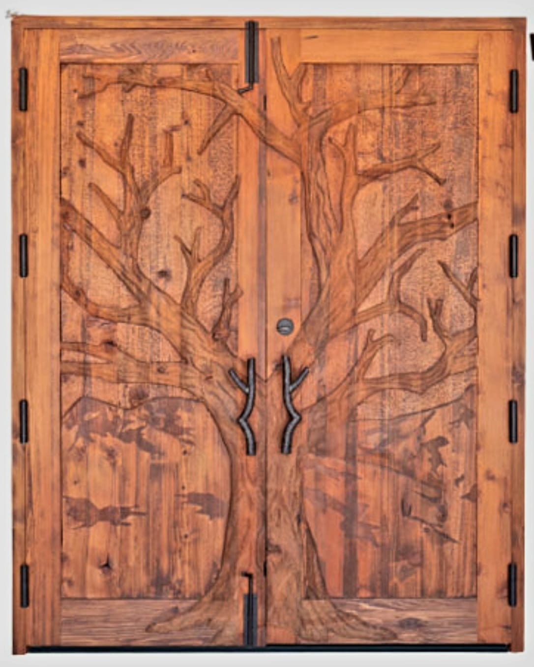 PUNO Hand Carved Custom Double Doors – handcrafted solid wood furniture