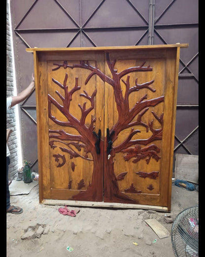 PUNO Hand Carved Custom Double Doors – handcrafted solid wood furniture