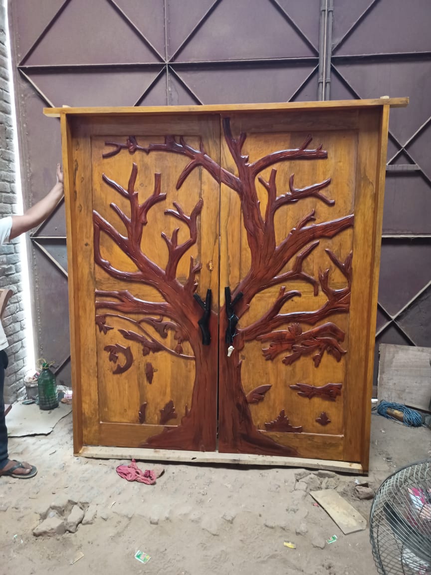 PUNO Hand Carved Custom Double Doors – handcrafted solid wood furniture