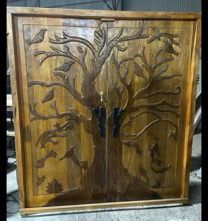 PUNO Hand Carved Custom Double Doors – handcrafted solid wood furniture