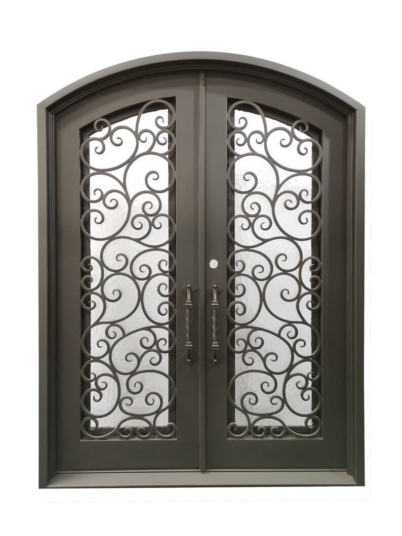Randoll Wrought Iron Double Door – handcrafted solid wood furniture