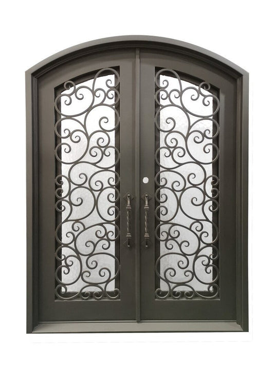 Randoll Wrought Iron Double Door – handcrafted solid wood furniture