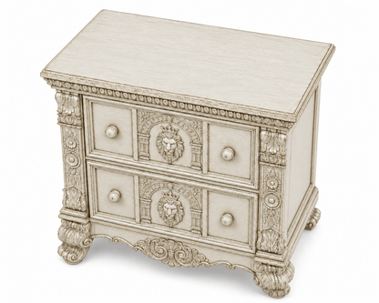 Regal Lioncrest™ Hand-Carved Solid Wood Canopy Platform Bed & Bedroom Collection – handcrafted solid wood furniture
