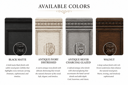 Regal Lioncrest™ Hand-Carved Solid Wood Nightstand – handcrafted solid wood furniture