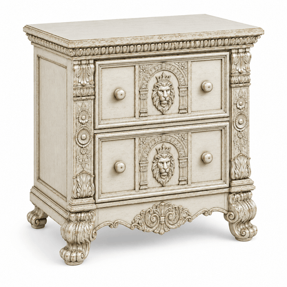 Regal Lioncrest™ Hand-Carved Solid Wood Platform Bed & Bedroom Collection – handcrafted solid wood furniture