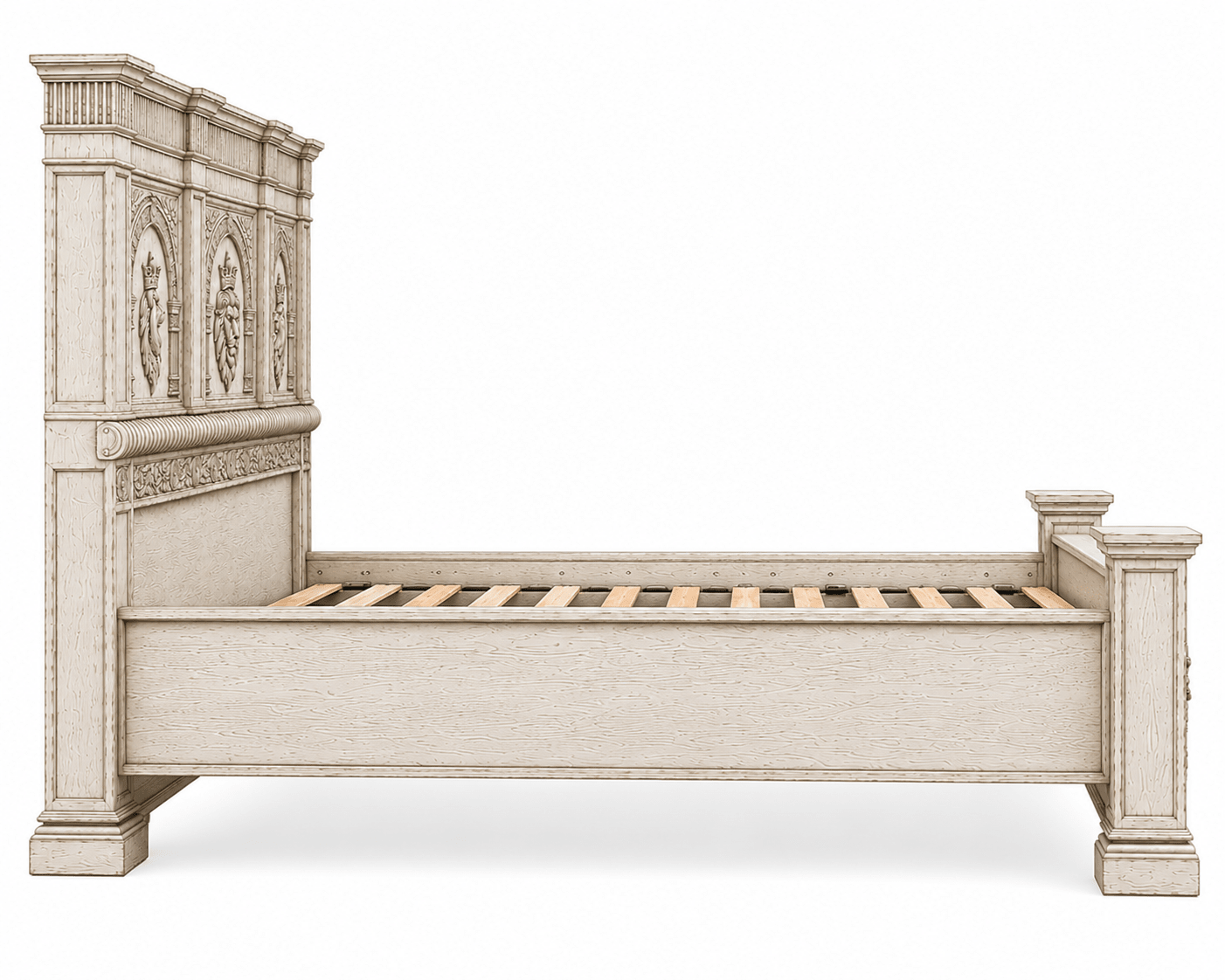 Regal Lioncrest™ Hand-Carved Solid Wood Platform Bed & Bedroom Collection – handcrafted solid wood furniture