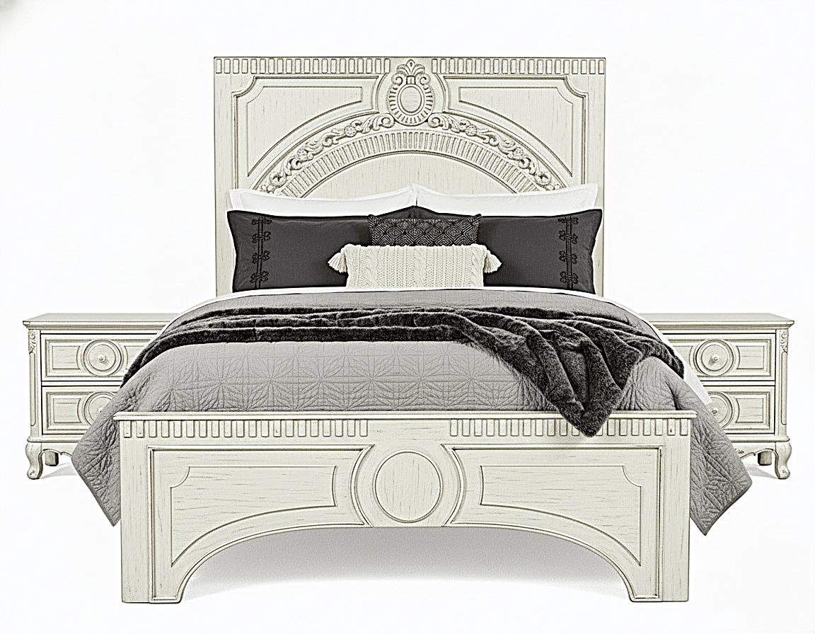 Regalia Gothic Hand - Carved Solid Wood Platform Bed & Bedroom Collection – handcrafted solid wood furniture